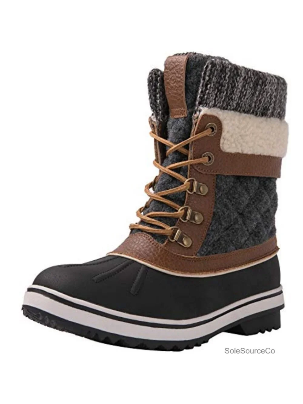 Women's Waterproof Snow Boots with Faux Fur Trim Thermolite Insulation Winter